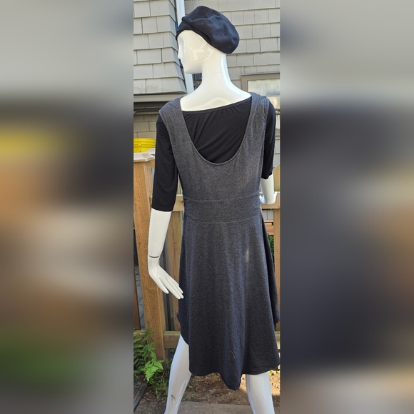 Prana Charcoal Midi Dress Xl Cotton Blend, All Seasons - Picture 2 of 12